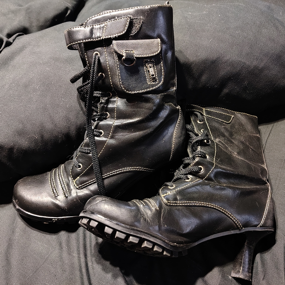 Hogan Black Heeled Boots